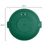 Carlisle 84103309 Bronco 32 Gallon Green Flat Round Trash Can Lid Carlisle 84103309 Bronco 32 Gallon Green Flat Round Trash Can Lid