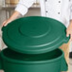 Carlisle 84103309 Bronco 32 Gallon Green Flat Round Trash Can Lid Carlisle 84103309 Bronco 32 Gallon Green Flat Round Trash Can Lid