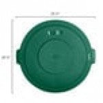 Carlisle 84103309 Bronco 32 Gallon Green Flat Round Trash Can Lid Carlisle 84103309 Bronco 32 Gallon Green Flat Round Trash Can Lid