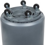 Continental Huskee 44 Gallon Gray Round Trash Can, Lid, and Dolly Kit Continental Huskee 44 Gallon Gray Round Trash Can, Lid, and Dolly Kit