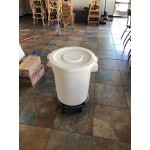 Continental Huskee 44 Gallon Gray Round Trash Can, Lid, and Dolly Kit Continental Huskee 44 Gallon Gray Round Trash Can, Lid, and Dolly Kit