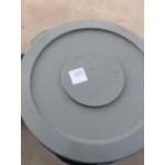 Continental Huskee 44 Gallon Gray Round Trash Can, Lid, and Dolly Kit Continental Huskee 44 Gallon Gray Round Trash Can, Lid, and Dolly Kit