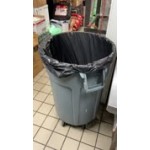 Rubbermaid® 1779739 BRUTE 55 Gallon Black Executive Round Trash Can
