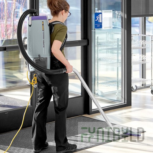 ProTeam 107744 Super Coach Pro 10 Qt. Backpack Vacuum with 101338 Two-Piece Wand and 107016 Xover Floor Tool - 120V
