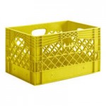 12 Qt. Green Rectangular Milk Crate - 19