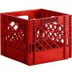 12 Qt. Green Rectangular Milk Crate - 19