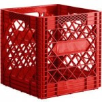 12 Qt. Green Rectangular Milk Crate - 19