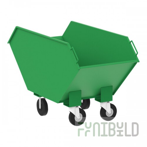 Valley Craft 2,000 lb. 4-Wheel Steel Chip Truck F85142A5 - 14 Cu. Ft.