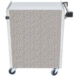 Lakeside 610GS 3 Shelf Standard Duty Stainless Steel Utility Cart with Enclosed Base and Gray Sand Finish - 16 1/2