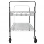 Regency Chrome One Shelf and One Basket Utility Cart - 24 Regency Chrome One Shelf and One Basket Utility Cart - 24