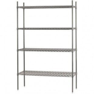 Advance Tabco ECC-1448 4-Shelf NSF Chrome Wire Shelving Combo - 14