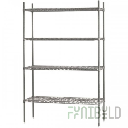 Advance Tabco ECC-1448 4-Shelf NSF Chrome Wire Shelving Combo - 14