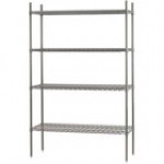 Advance Tabco ECC-1448 4-Shelf NSF Chrome Wire Shelving Combo - 14