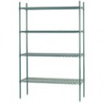 Advance Tabco ECC-1448 4-Shelf NSF Chrome Wire Shelving Combo - 14