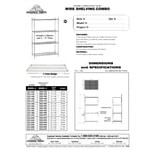 Advance Tabco ECC-1448 4-Shelf NSF Chrome Wire Shelving Combo - 14