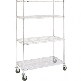 Metro Super Erecta N366BC Chrome Mobile Wire Shelving Unit with Rubber Casters 18 Metro Super Erecta N366BC Chrome Mobile Wire Shelving Unit with Rubber Casters 18