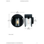 Globe Modern Outdoor Matte Black Wall Sconce with Seeded Glass Shade - 120V, 60W Globe Modern Outdoor Matte Black Wall Sconce with Seeded Glass Shade - 120V, 60W