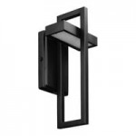 Globe Modern Outdoor Matte Black Wall Sconce with Seeded Glass Shade - 120V, 60W Globe Modern Outdoor Matte Black Wall Sconce with Seeded Glass Shade - 120V, 60W