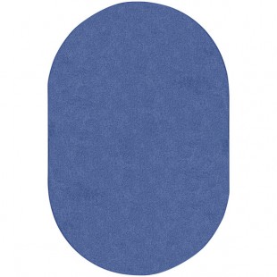 Joy Carpets Kid Essentials Just Kidding 6' x 9' Cobalt Blue Oval Area Rug Joy Carpets Kid Essentials Just Kidding 6' x 9' Cobalt Blue Oval Area Rug