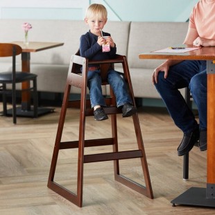 Lancaster Table & Seating Bar Height Wooden High Chair with Dark Brown Finish - Unassembled Lancaster Table & Seating Bar Height Wooden High Chair with Dark Brown Finish - Unassembled