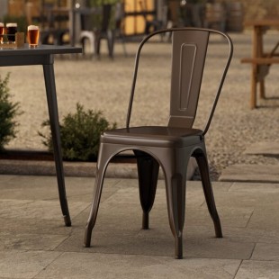 Lancaster Table & Seating Alloy Copper Outdoor Cafe Chair Lancaster Table & Seating Alloy Copper Outdoor Cafe Chair