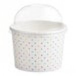 Choice 12 oz. Polka Dot Paper Frozen Yogurt / Food Cup with Dome Lid - 50/Case Choice 12 oz. Polka Dot Paper Frozen Yogurt / Food Cup with Dome Lid - 50/Case