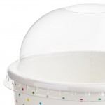 Choice 12 oz. Polka Dot Paper Frozen Yogurt / Food Cup with Dome Lid - 50/Case Choice 12 oz. Polka Dot Paper Frozen Yogurt / Food Cup with Dome Lid - 50/Case