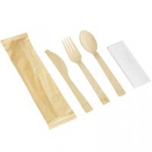 HAY! Individually Wrapped Cutlery Pack with Napkin - 100/Case