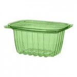 Eco-Products Veridian 32 oz. Compostable Green PLA Plastic Salad Bowl with Lid - 150/Case Eco-Products Veridian 32 oz. Compostable Green PLA Plastic Salad Bowl with Lid - 150/Case