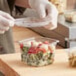 Good Natured 16 oz. Clear PLA Plastic Square Deli Container - 675/Case