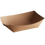#200 2 lb. Natural Eco-Kraft Customizable Paper Food Tray - 1,000/Case #200 2 lb. Natural Eco-Kraft Customizable Paper Food Tray - 1,000/Case