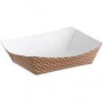#200 2 lb. Natural Eco-Kraft Customizable Paper Food Tray - 1,000/Case #200 2 lb. Natural Eco-Kraft Customizable Paper Food Tray - 1,000/Case