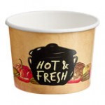 Choice 12 oz. Medley Double Poly-Coated Paper Soup / Hot Food Cup - 50/Pack