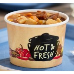Choice 12 oz. Medley Double Poly-Coated Paper Soup / Hot Food Cup - 50/Pack