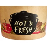 Choice 12 oz. Medley Double Poly-Coated Paper Soup / Hot Food Cup - 50/Pack