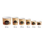Choice 12 oz. Medley Double Poly-Coated Paper Soup / Hot Food Cup - 50/Pack