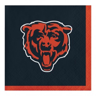 Creative Converting 659506 Chicago Bears 2-Ply Beverage Napkin - 192/Case Creative Converting 659506 Chicago Bears 2-Ply Beverage Napkin - 192/Case