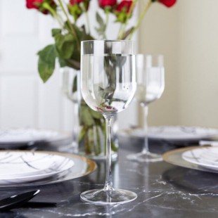 Posh Setting 12 oz. Clear Plastic Wine Goblet - 60/Case