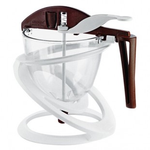 Silikomart 27 oz. Polycarbonate Chocolate Funnel with Stand ACC086 Silikomart 27 oz. Polycarbonate Chocolate Funnel with Stand ACC086