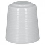RAK Porcelain Helm 1.75 oz. Bright White Embossed Porcelain Pepper Shaker - 6/Case RAK Porcelain Helm 1.75 oz. Bright White Embossed Porcelain Pepper Shaker - 6/Case