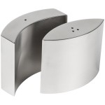 American Metalcraft SPDX11 4 oz. Stainless Steel Embracing Salt and Pepper Shaker Set - 12/Case American Metalcraft SPDX11 4 oz. Stainless Steel Embracing Salt and Pepper Shaker Set - 12/Case