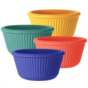GET RM-401-MIX 4 oz. Assorted Colors Fluted Melamine Ramekin - 48/Case GET RM-401-MIX 4 oz. Assorted Colors Fluted Melamine Ramekin - 48/Case