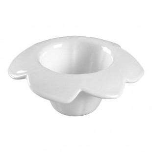 Solia Ipomee 1.4 oz. White Flared Rim Porcelain Mini Dish - 144/Case Solia Ipomee 1.4 oz. White Flared Rim Porcelain Mini Dish - 144/Case
