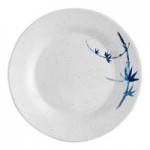 Acopa Biru 2 oz. Rectangular Melamine Divided Sauce Dish - 24/Case