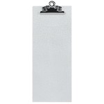 Menu Solutions MTCL-411 Alumitique Aluminum Menu Tent with Clip - Brushed Finish - 4 1/4 Menu Solutions MTCL-411 Alumitique Aluminum Menu Tent with Clip - Brushed Finish - 4 1/4