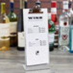 Menu Solutions MTCL-411 Alumitique Aluminum Menu Tent with Clip - Brushed Finish - 4 1/4 Menu Solutions MTCL-411 Alumitique Aluminum Menu Tent with Clip - Brushed Finish - 4 1/4