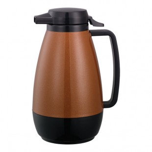 Service Ideas Thermo-Serv 33.8 oz. Copper ABS Plastic Insulated Coffee Carafe / Server with Push-Button Lid PB101CB