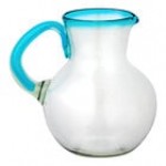 10 Strawberry Street Aqua Rim 80 oz. Glass Pitcher 10 Strawberry Street Aqua Rim 80 oz. Glass Pitcher