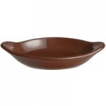 Tuxton DMN-0902 9 oz. Mahogany Round China Shirred Egg Dish - 12/Case