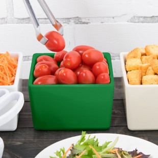 TableCraft CW4024GN Contemporary Collection Green 1 Qt. Straight Sided Bowl
